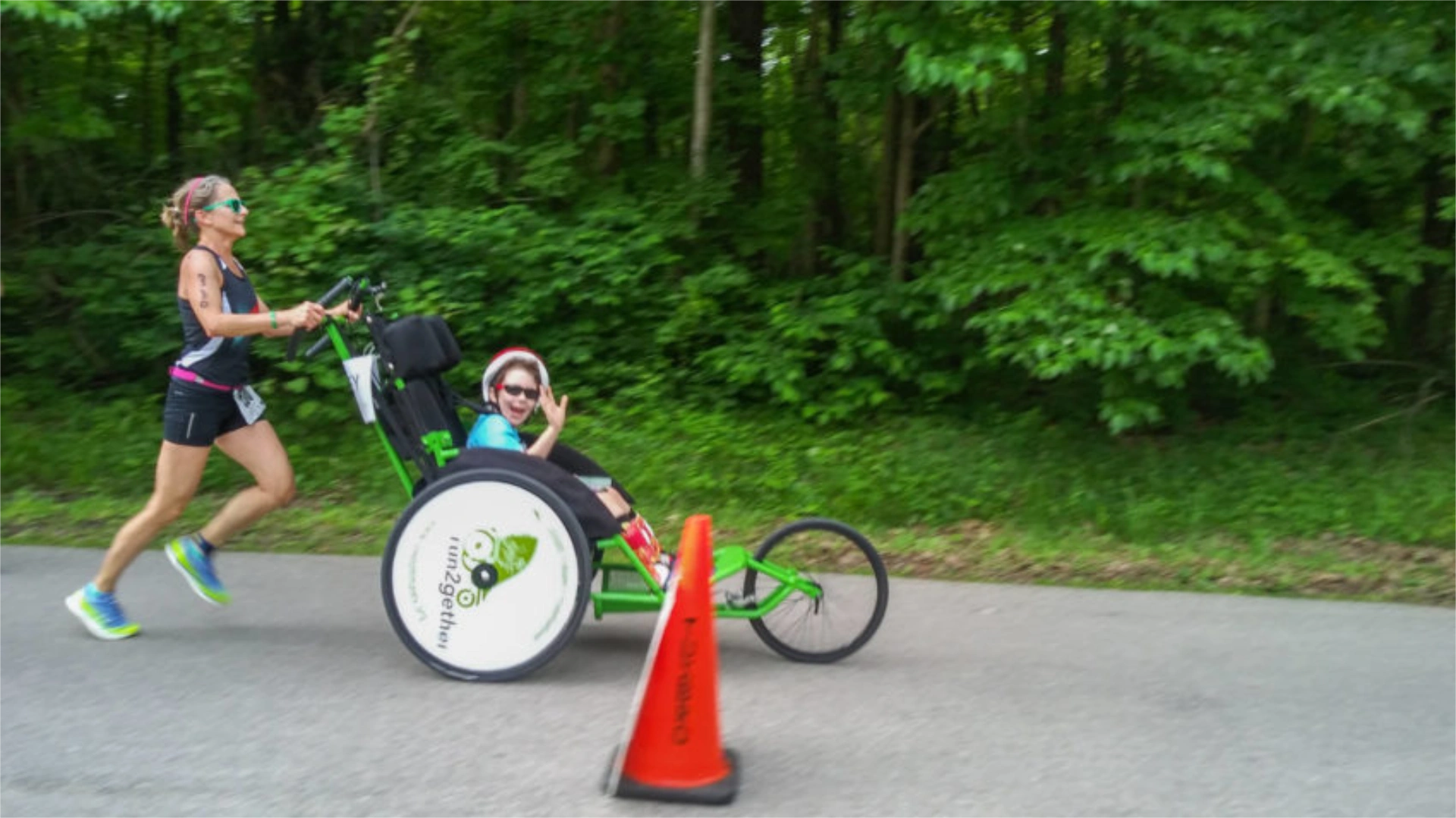 Joey at the triathlon