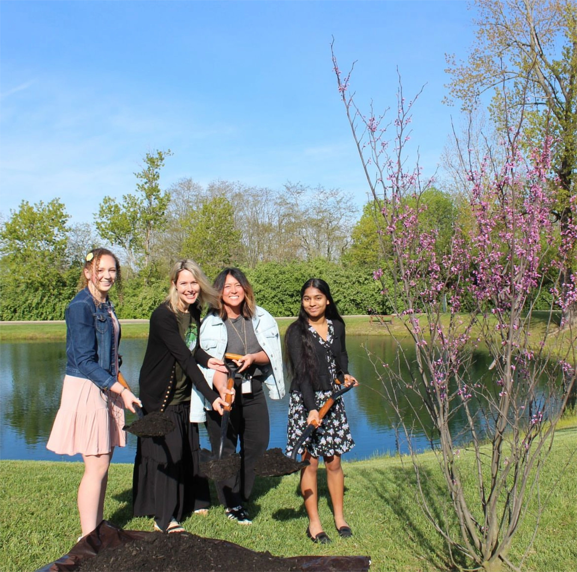 Mary with others at the Tree Plenish tree planting and event day